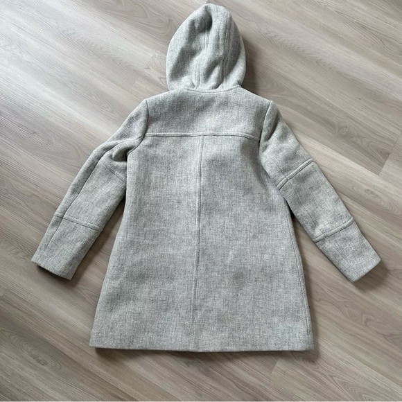 J.Crew Stadium Cloth by Nello Gori Wool Blend Hooded Coat Size 4 - Picture 3 of 8